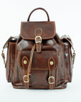 lepelou - leder - VITUS – Leder Rucksack dunkelbraun -