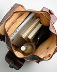lepelou - leder - VITUS – Leder Rucksack dunkelbraun -