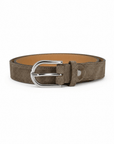 lepelou-leder - Wildleder Gürtel LIVIA taupe mit silberner Schnalle -