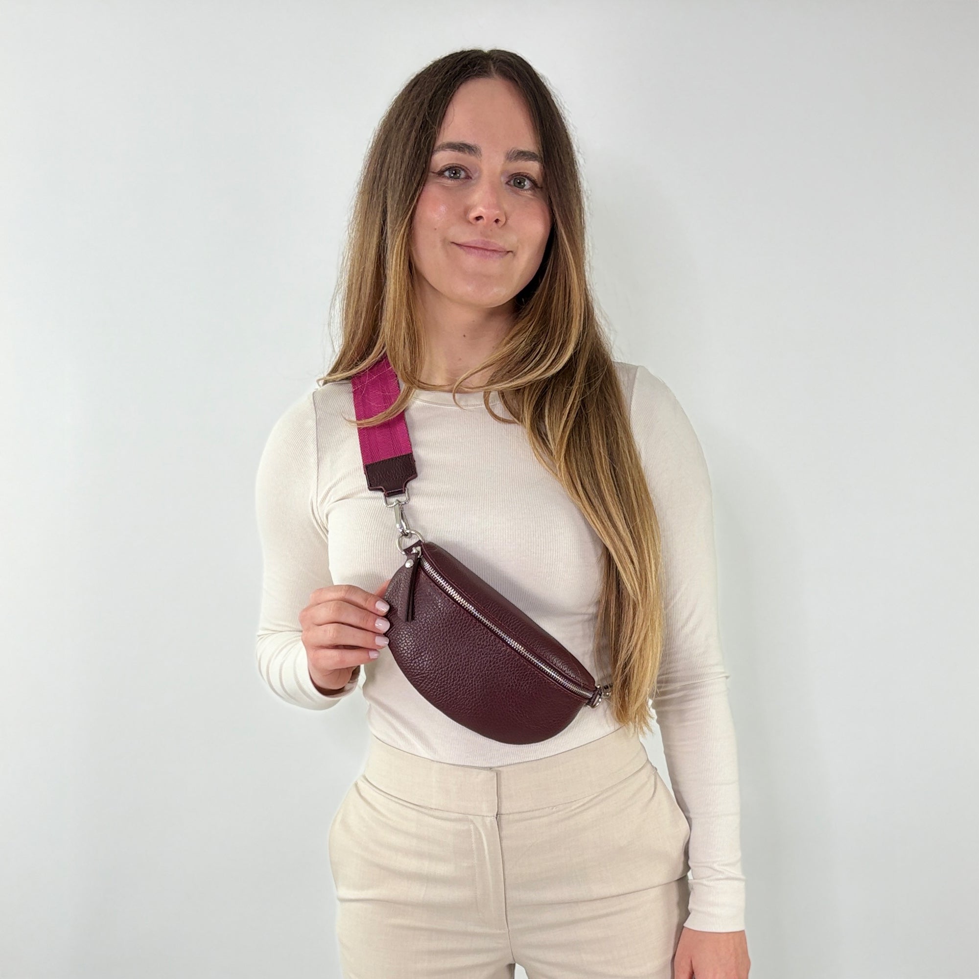 TONI Bauchtasche dunkel bordeaux – Small