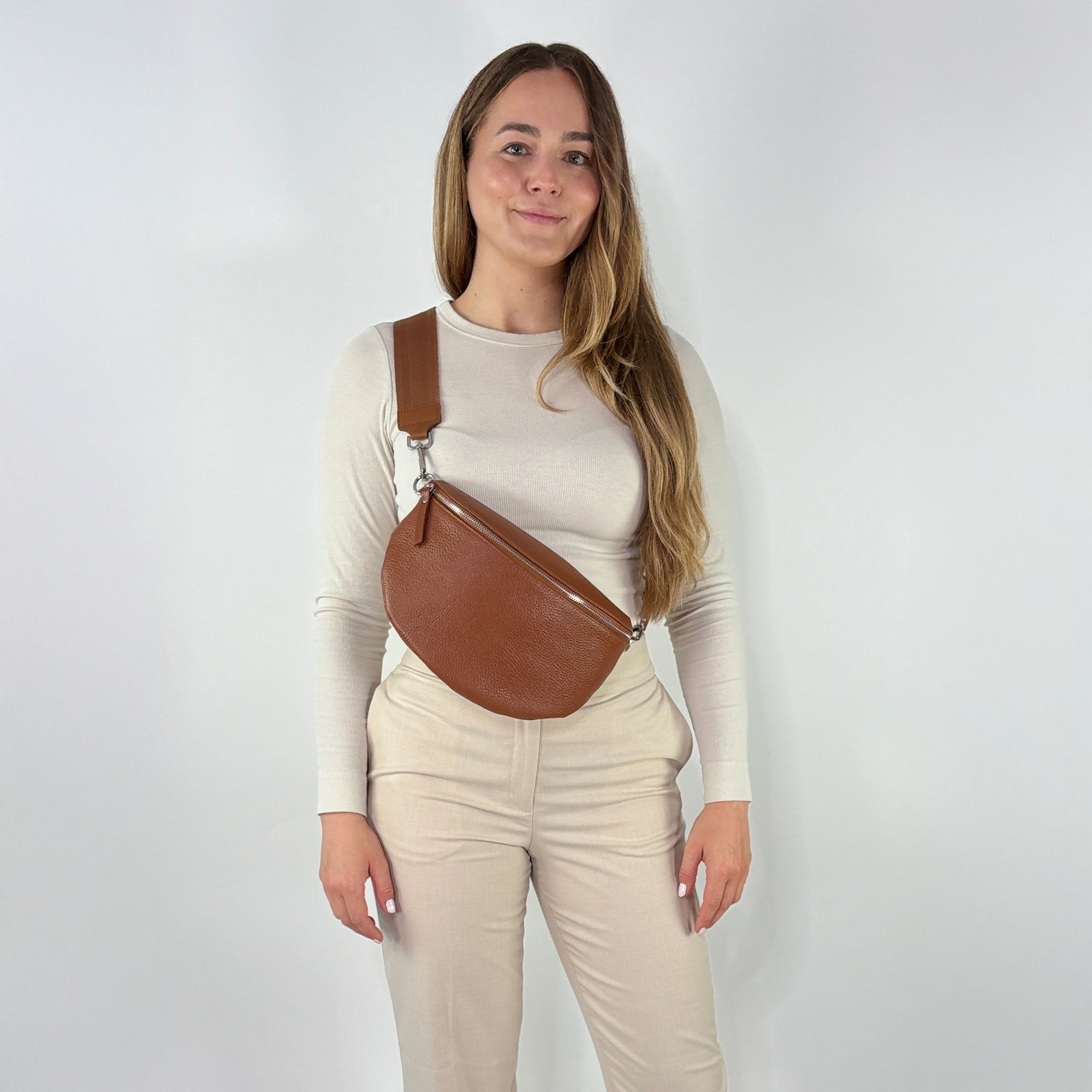 TONI Bauchtasche cognac – Large