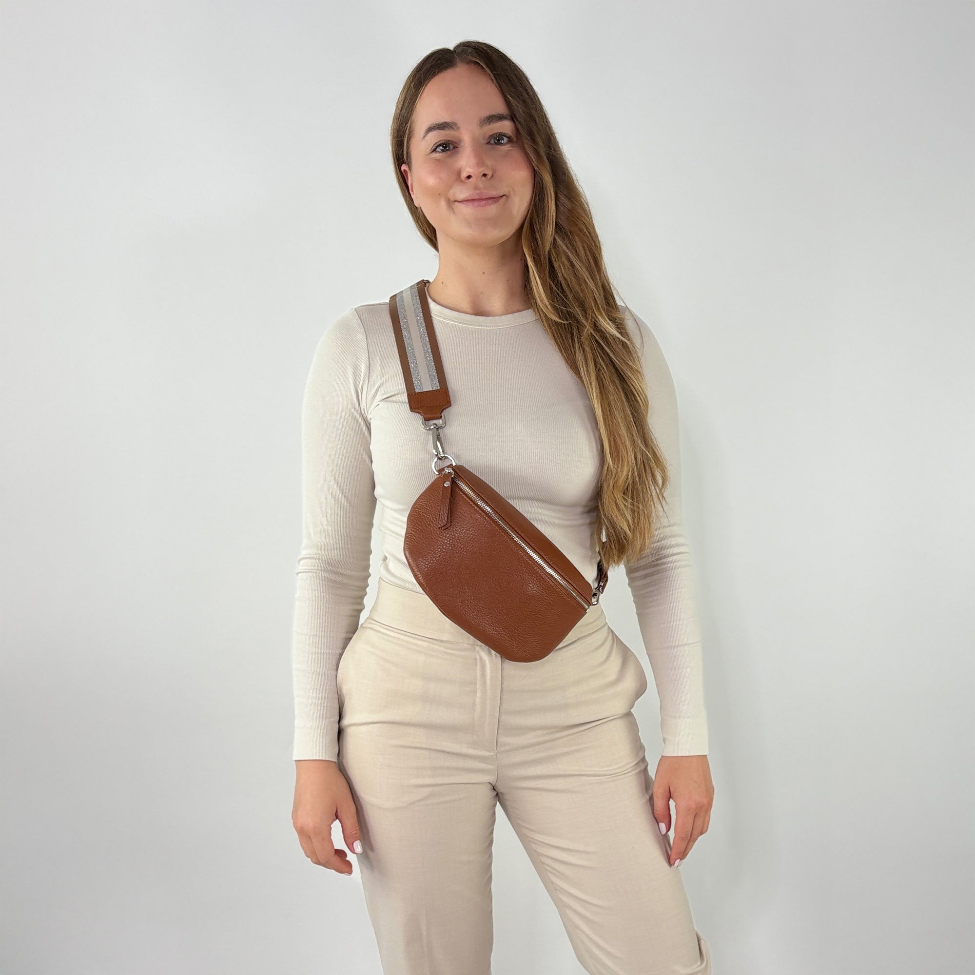 TONI Bauchtasche cognac – Medium