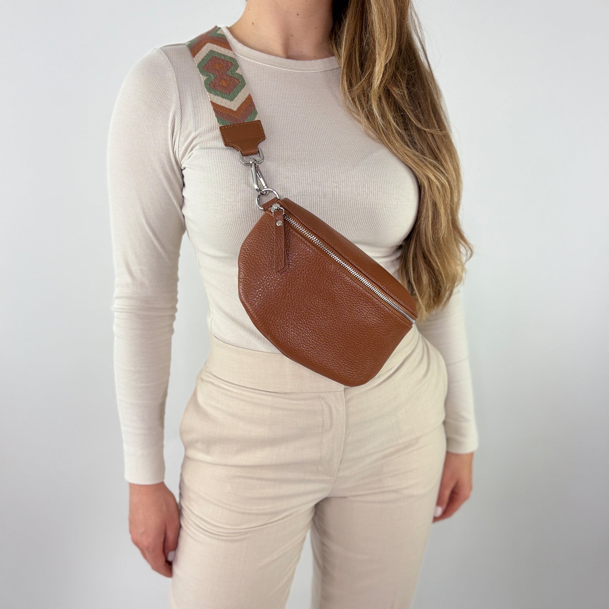 TONI Bauchtasche cognac – Medium