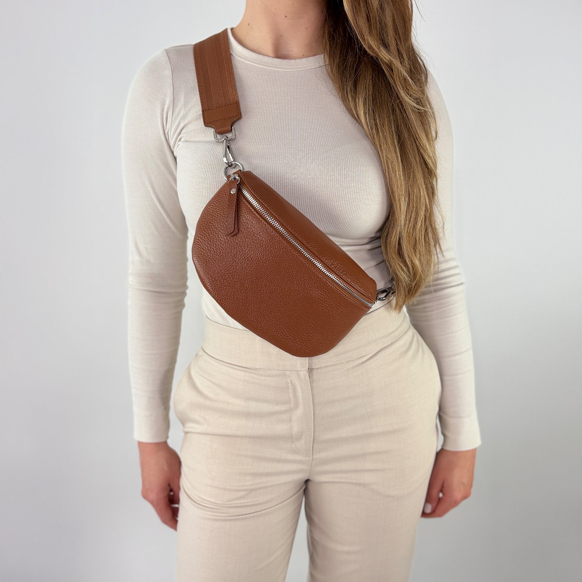 TONI Bauchtasche cognac – Medium