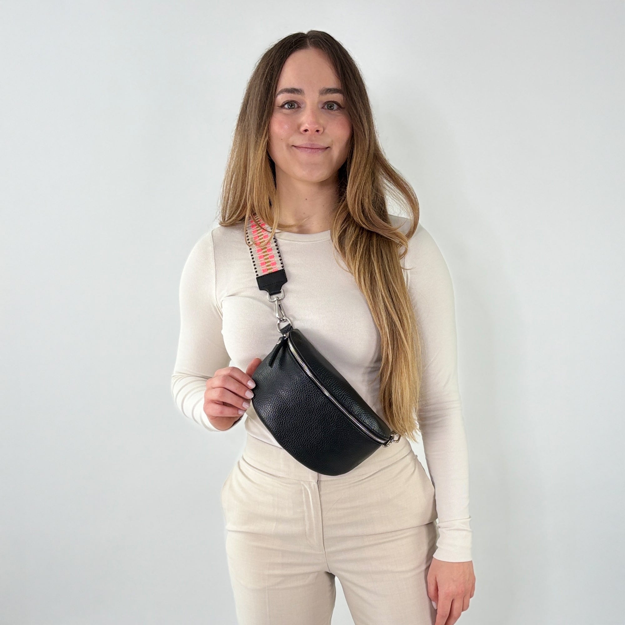 TONI Bauchtasche schwarz – Medium