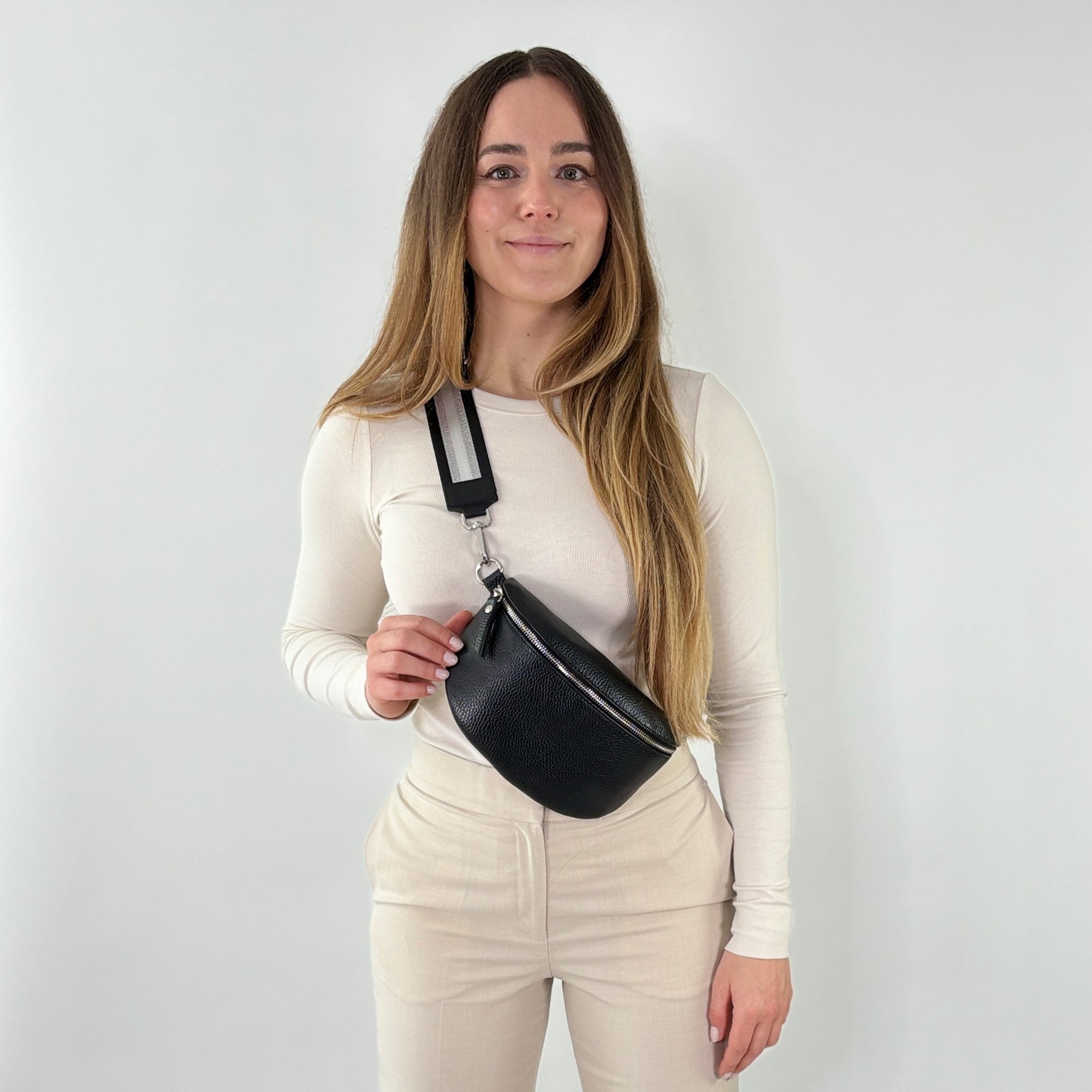 TONI Bauchtasche schwarz – Medium
