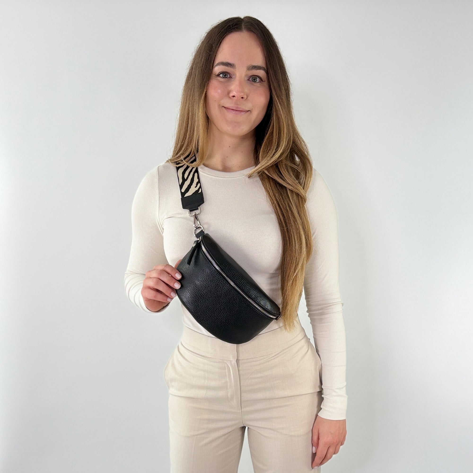TONI Bauchtasche schwarz – Medium