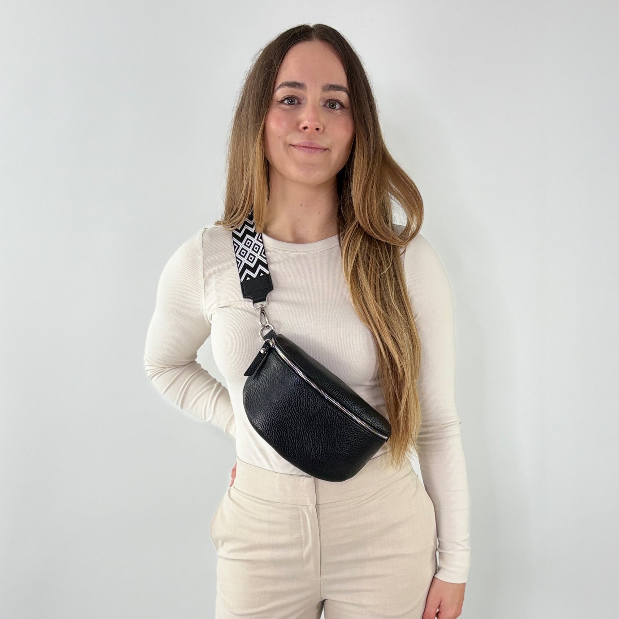 TONI Bauchtasche schwarz – Medium