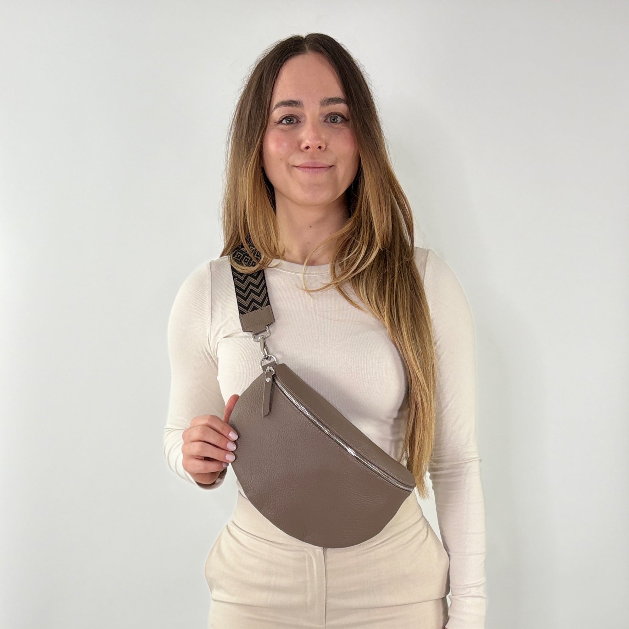 TONI Bauchtasche taupe – Large