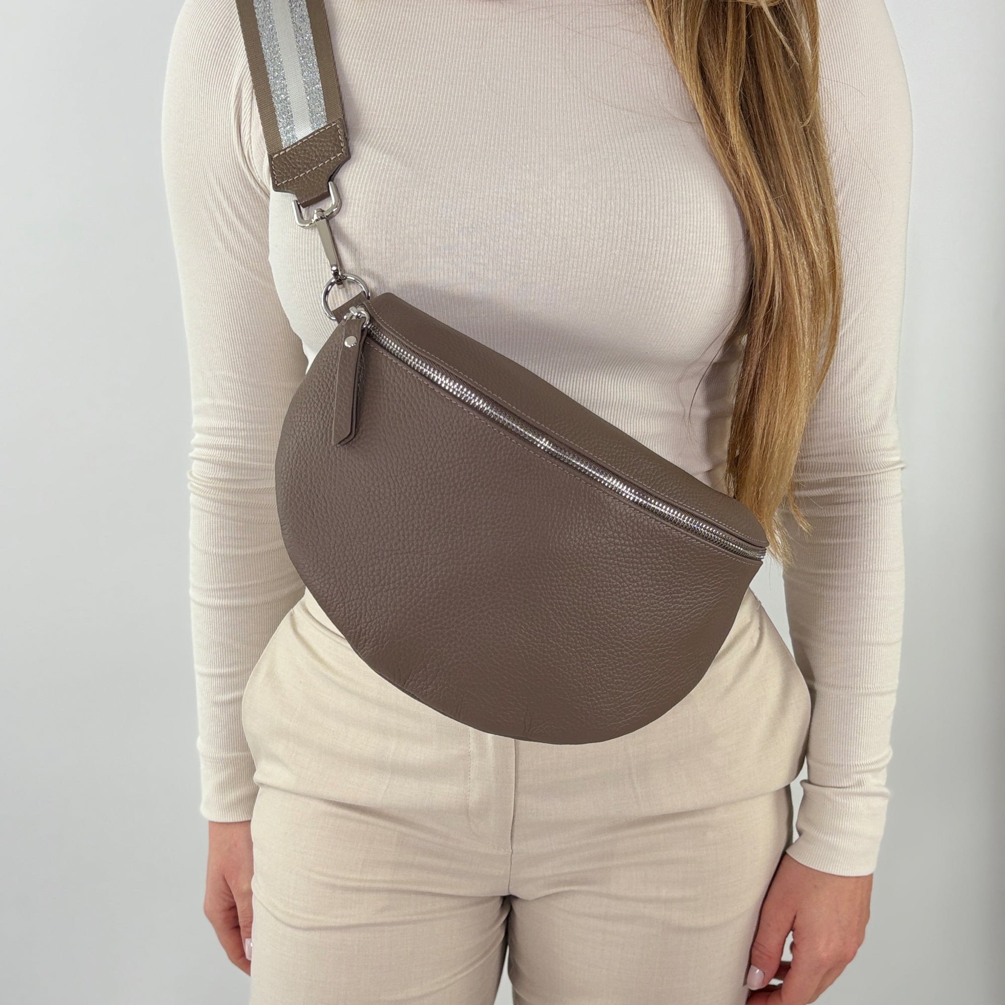 TONI Bauchtasche taupe – Large