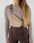 Wildleder Bauchtasche VALENTINA beige
