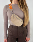 Wildleder Bauchtasche VALENTINA beige