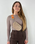 Wildleder Bauchtasche VALENTINA beige