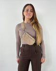 Wildleder Bauchtasche VALENTINA beige