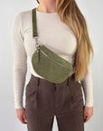 Wildleder Bauchtasche VALENTINA khaki