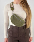 Wildleder Bauchtasche VALENTINA khaki