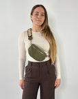 Wildleder Bauchtasche VALENTINA khaki