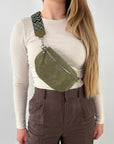 Wildleder Bauchtasche VALENTINA khaki
