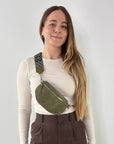 Wildleder Bauchtasche VALENTINA khaki