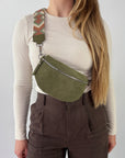 Wildleder Bauchtasche VALENTINA khaki