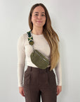 Wildleder Bauchtasche VALENTINA khaki