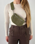 Wildleder Bauchtasche VALENTINA khaki