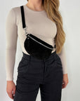 Wildleder Bauchtasche VALENTINA schwarz