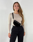 Wildleder Bauchtasche VALENTINA schwarz