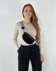 Wildleder Bauchtasche VALENTINA schwarz