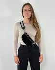 Wildleder Bauchtasche VALENTINA schwarz