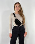 Wildleder Bauchtasche VALENTINA schwarz