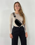 Wildleder Bauchtasche VALENTINA schwarz