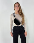 Wildleder Bauchtasche VALENTINA schwarz