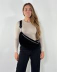 Wildleder Bauchtasche VALENTINA XL schwarz