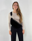Wildleder Bauchtasche VALENTINA XL schwarz