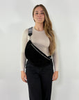 Wildleder Bauchtasche VALENTINA XL schwarz