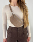 Wildleder Bauchtasche VALENTINA taupe