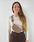 Wildleder Bauchtasche VALENTINA taupe