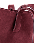Wildleder Handtasche TESSA bordeaux