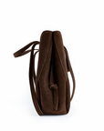 Wildleder Handtasche TESSA dunkelbraun