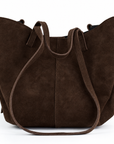 Wildleder Handtasche TESSA dunkelbraun