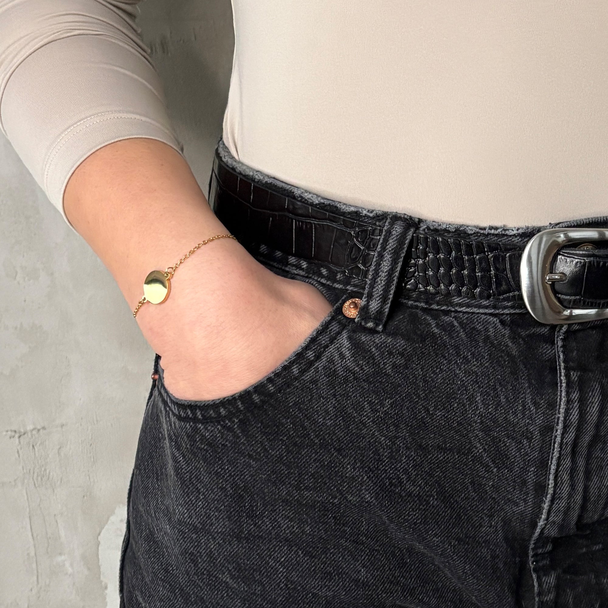 lepelou - leder - Armband ETERNA Gold - LPSAG1GOL