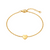 lepelou - leder - Armband mit Herzchen - Anhänger gold - LPSAHERGOL
