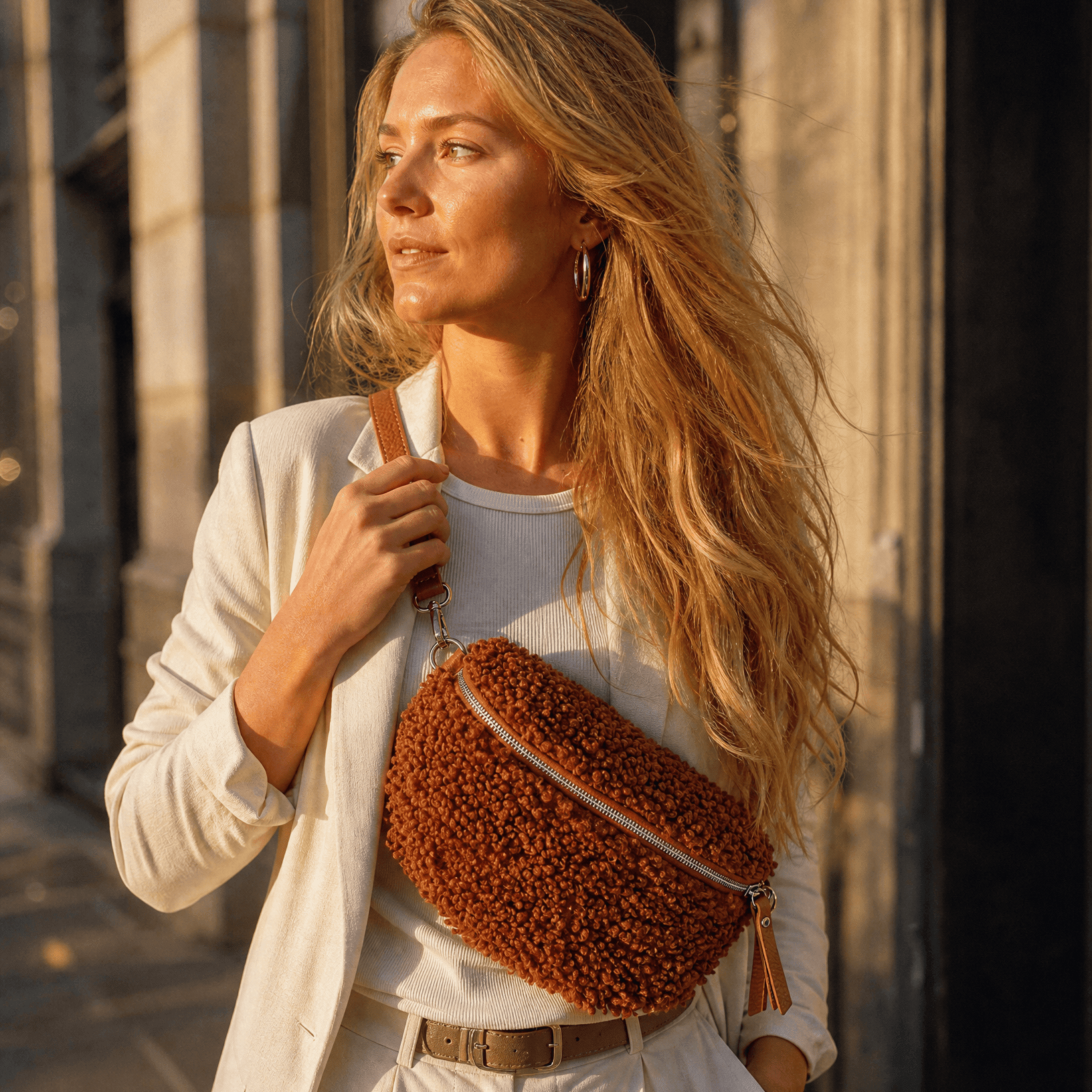 lepelou - leder - Bauchtasche - EMMA cognac - LPBEMMCOGE