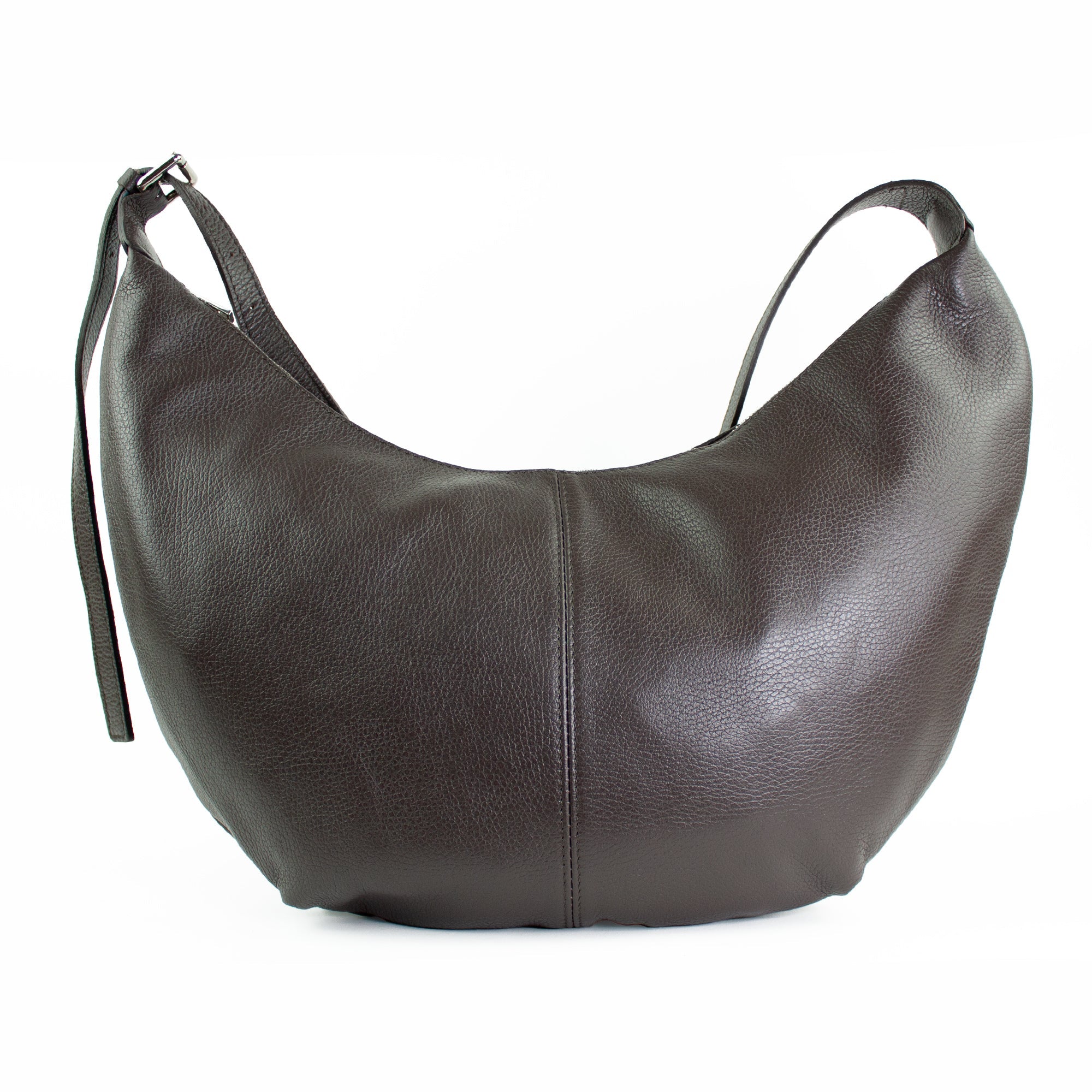 lepelou - leder - Bauchtasche - Leder Moon Bag MONA dunkelbraun - LPHMONDBRGL