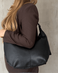 lepelou - leder - Bauchtasche - Leder Moon Bag MONA schwarz - LPHMONSCHGL