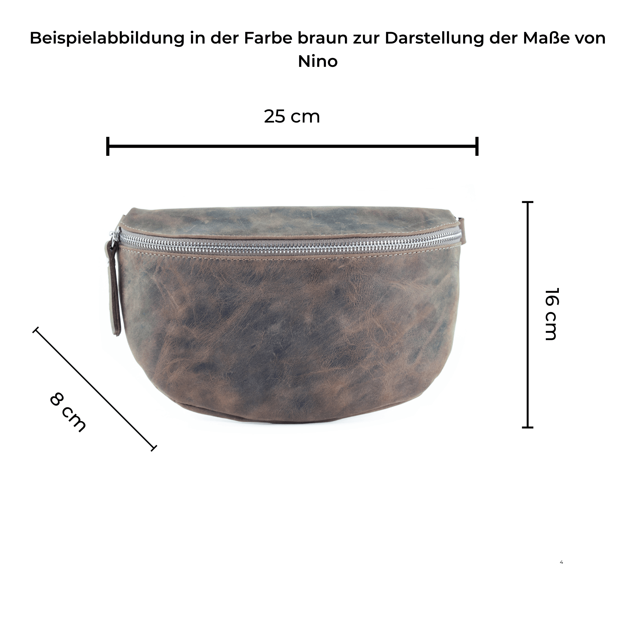 lepelou - leder - Bauchtasche - NINO Unisex Bauchtasche braun - LPBNINBRAM