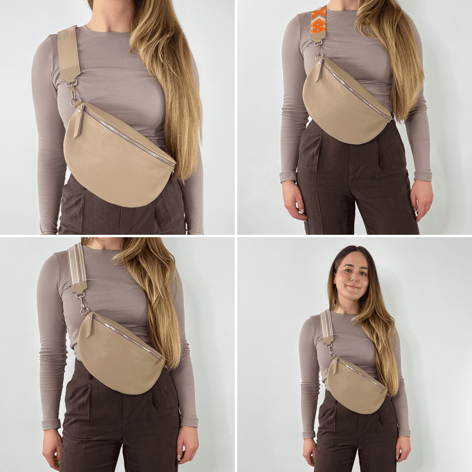 lepelou - leder - Bauchtasche - TONI Bauchtasche beige – Large - LPBTONBEIL