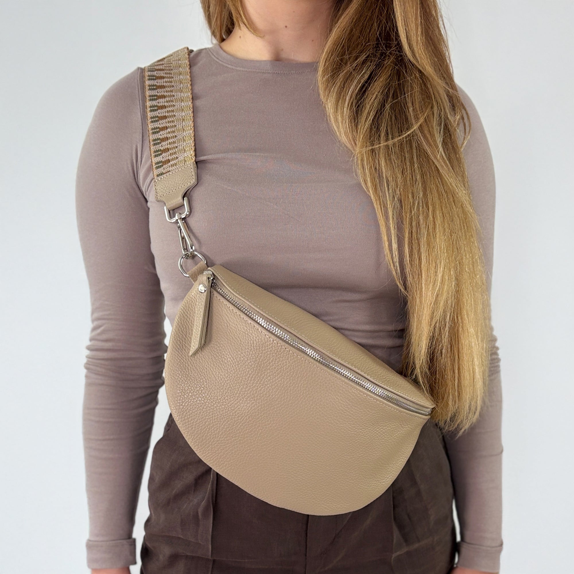 lepelou - leder - Bauchtasche - TONI Bauchtasche beige – Large - LPBTONBEIL3