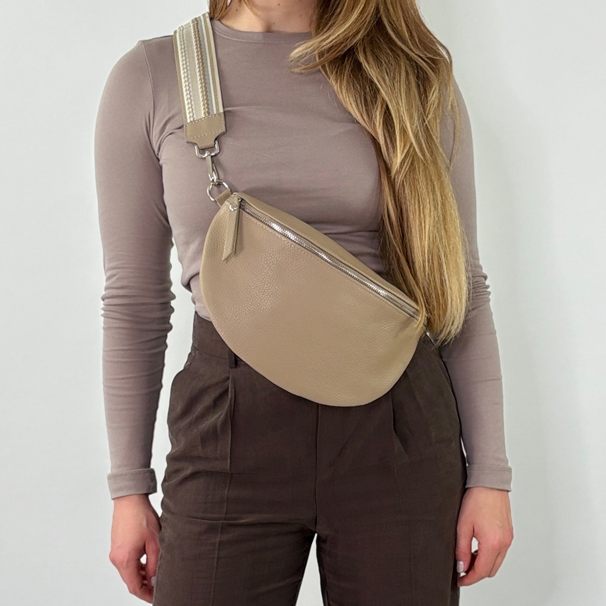 lepelou - leder - Bauchtasche - TONI Bauchtasche beige – Large - LPBTONBEIL4